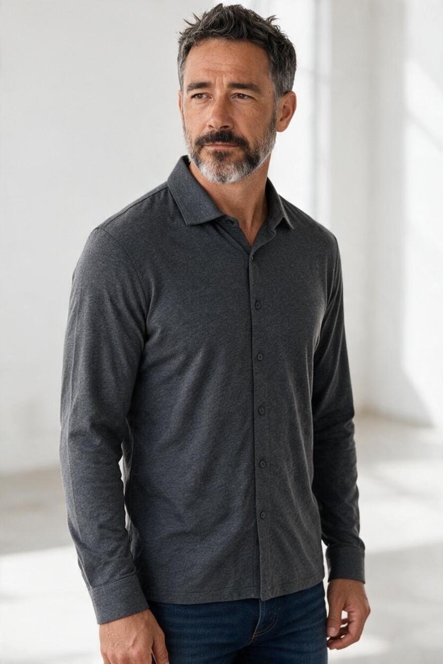 REISS Verse Long Sleeve Shirt Size XL NEW $145 Button Down Collar Charcoal Gray